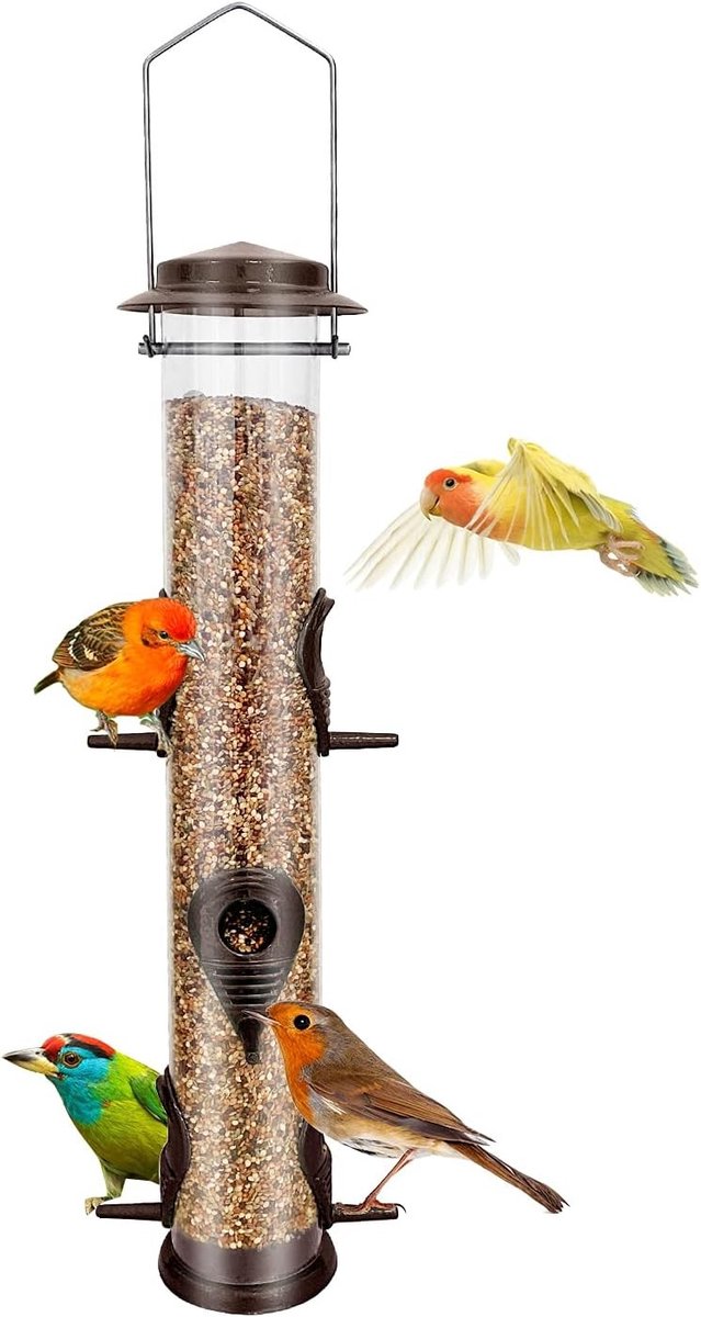 Hangend Vogelhuisje van Metaal met 6 Openingen, Weerbestendig en Ideaal voor Tuin en Vogelvoeding
