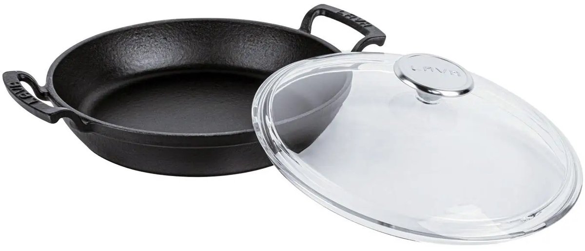 Lava Koekenpan - 24 cm - 1.56 liter - Gietijzer - Zwart