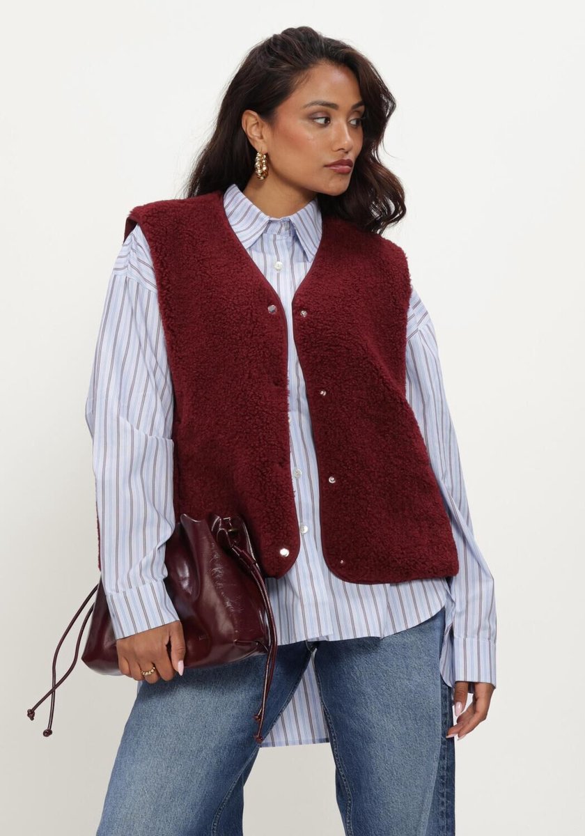 Object Objella Waistcoat Noos Blazers Dames - Bordeaux - Maat 38
