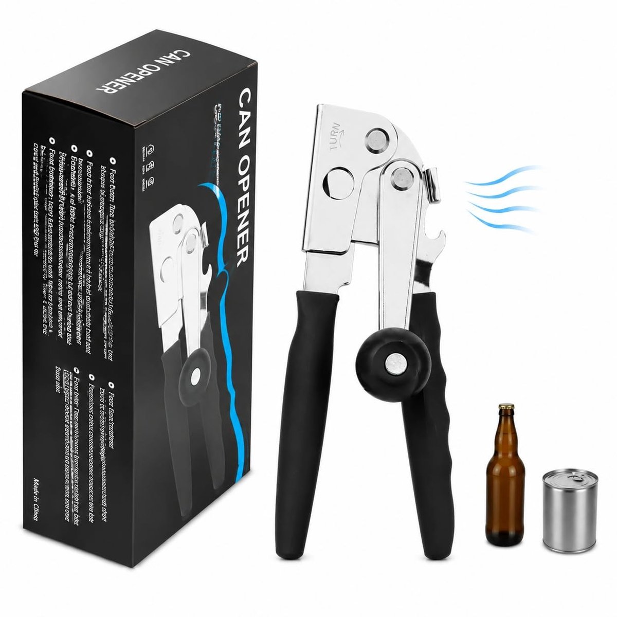 Elzusha - Professionele Handmatige Blikopener - Ergonomisch Ontwerp voor Ouderen