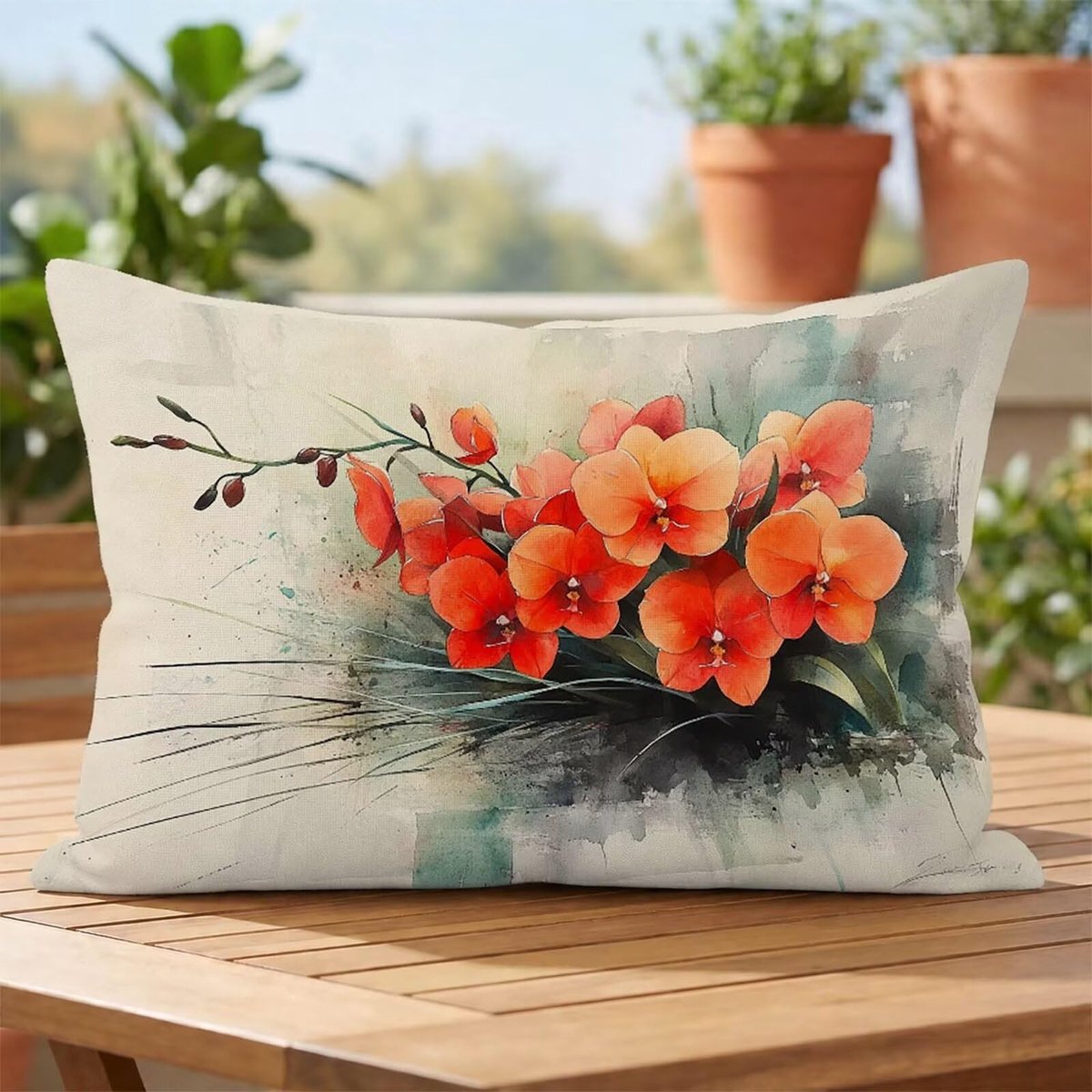 Elzusha - Waterdichte Kussenhoes - Bloem - 50 x 70 cm