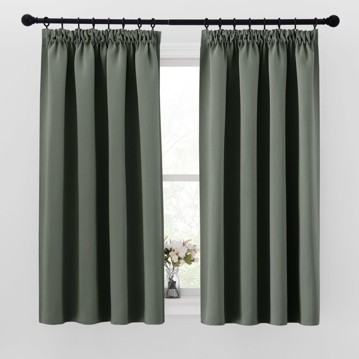 Elzusha - Zwarteout Gordijnen 2-delig voor Woonkamer en Slaapkamer 140x160cm