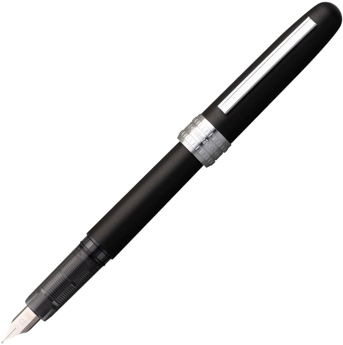 Elzusha - Vulpen M - Zwart aluminium met rhodium afwerking