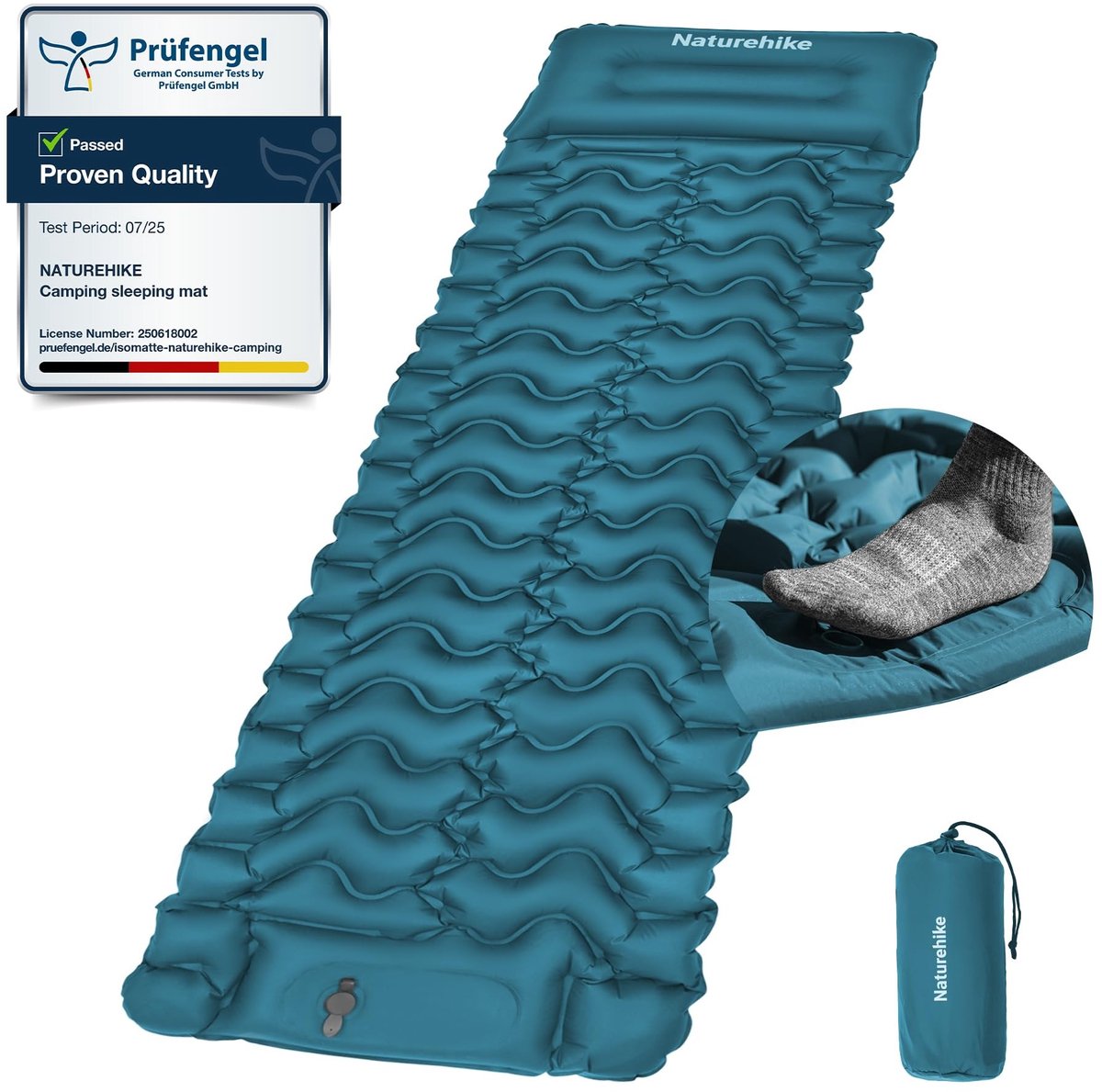 Elzusha - Ultralight Opblaasbare Slaapmat met Kussen voor Kamperen