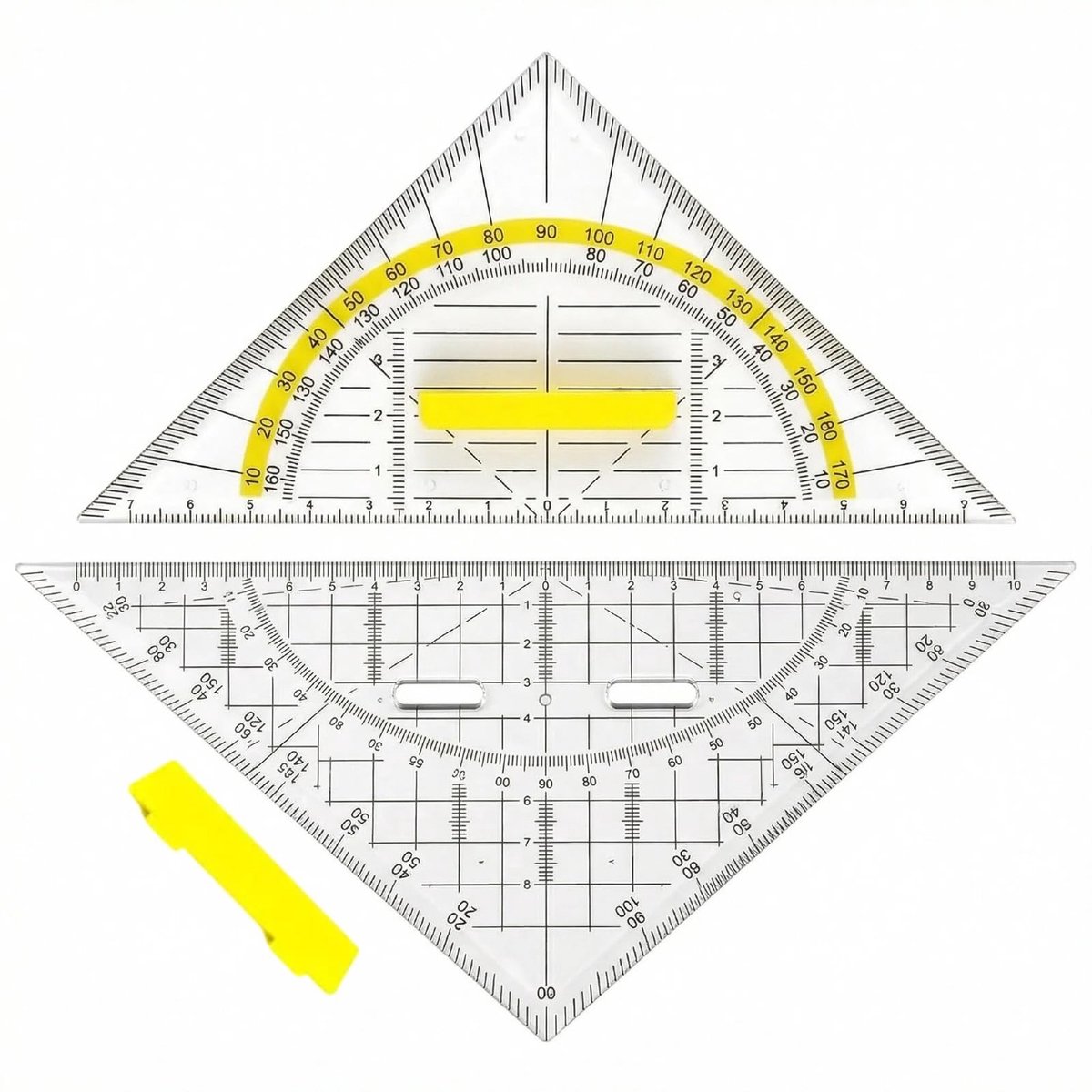 Elzusha - Geodriehoekset met 22 cm en 15 cm Geodriehoek