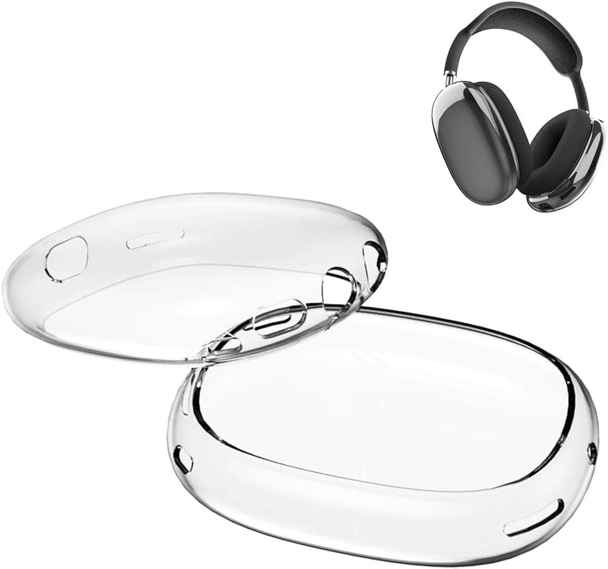 Elzusha - Transparante TPU Beschermhoes voor AirPods Max Hoofdtelefoon