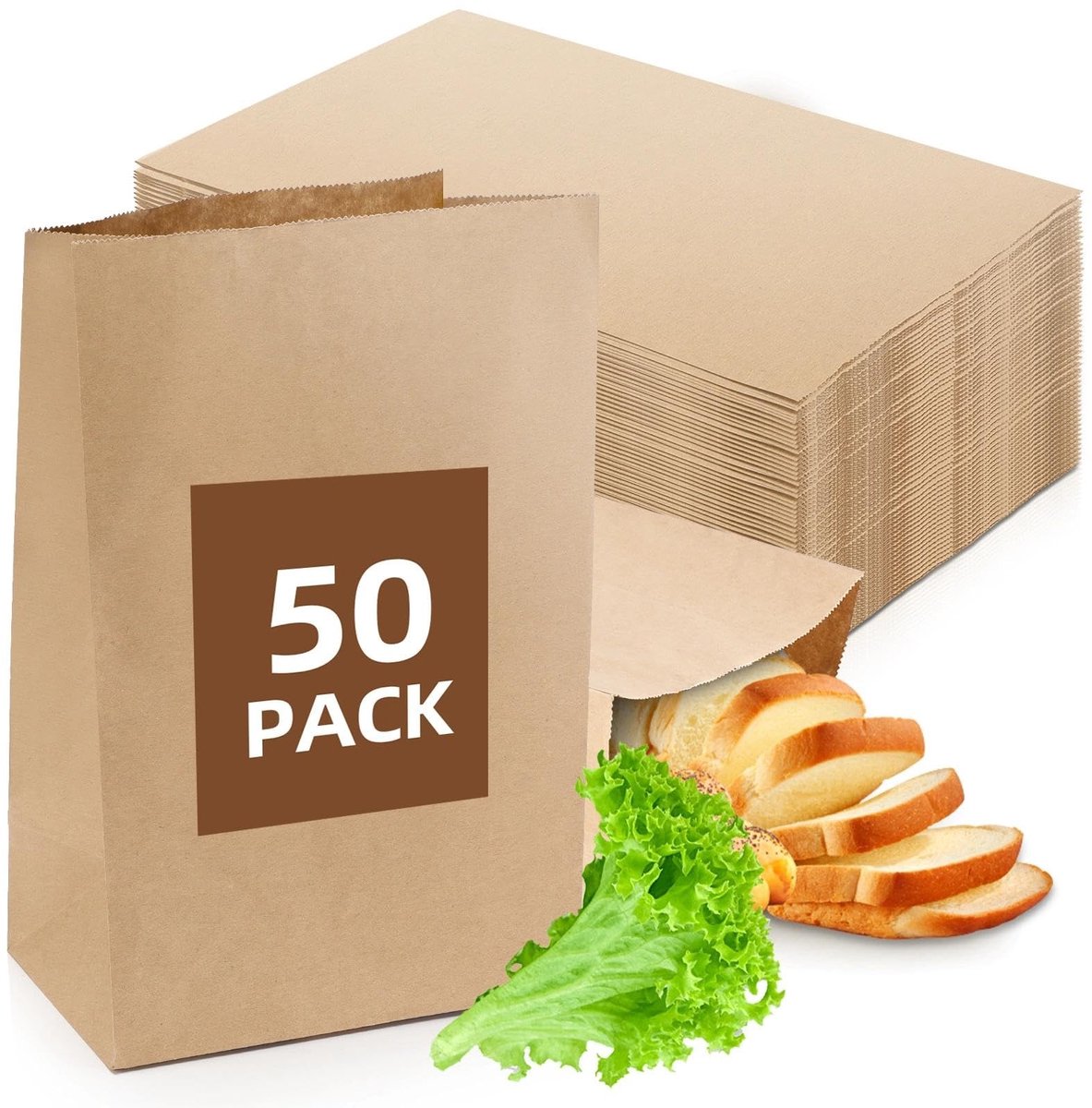 Elzusha - Kraft Papieren Tassen - 50 Stuks voor Cadeaus en Verpakking