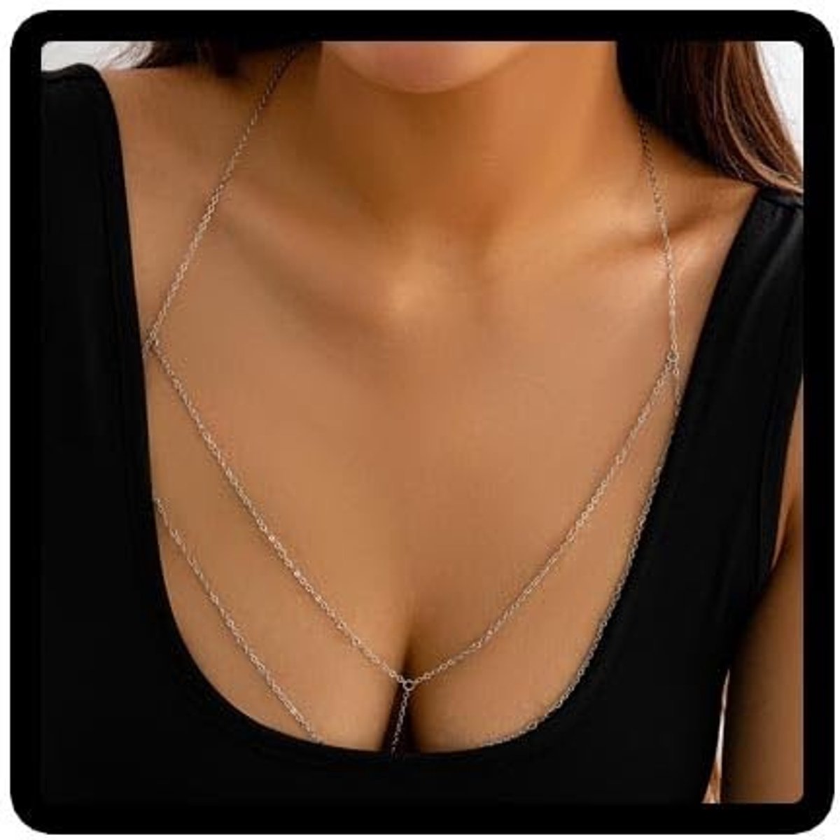 Elzusha - Sexy Cross Body Chain voor Lingerie en Nachtclub