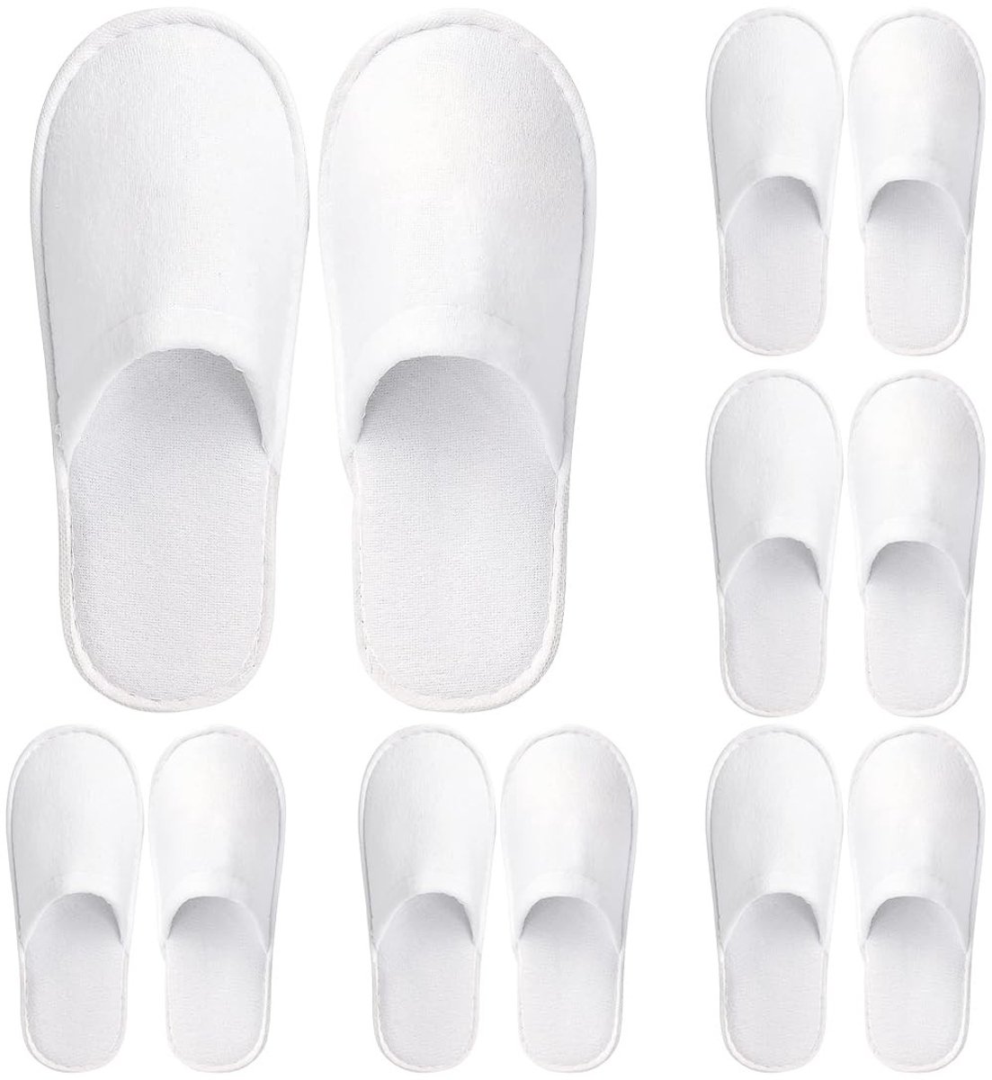 Elzusha - 6 Paar Wegwerpslippers voor Gasten, Comfortabel en Wasbaar
