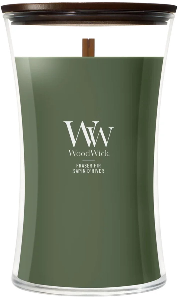 WoodWick Hourglass Large Geurkaars - Frasier Fir - 130 branduren