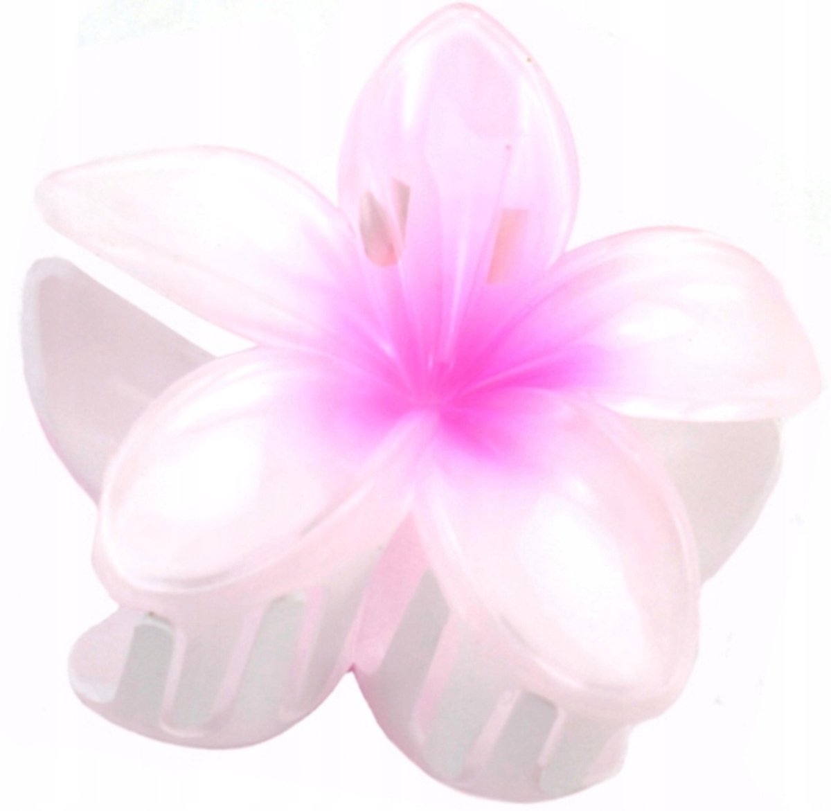 Grote Hawaiiaanse Bloem Haarclip - Baby Roze