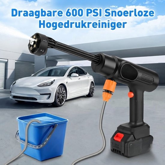 Lìon® Hogedruk Reiniger Auto - Hogedrukreiniger Auto - Hogedrukspuit - Zwart - 46cm x 8cm x 26cm van Lion — afbeelding 2