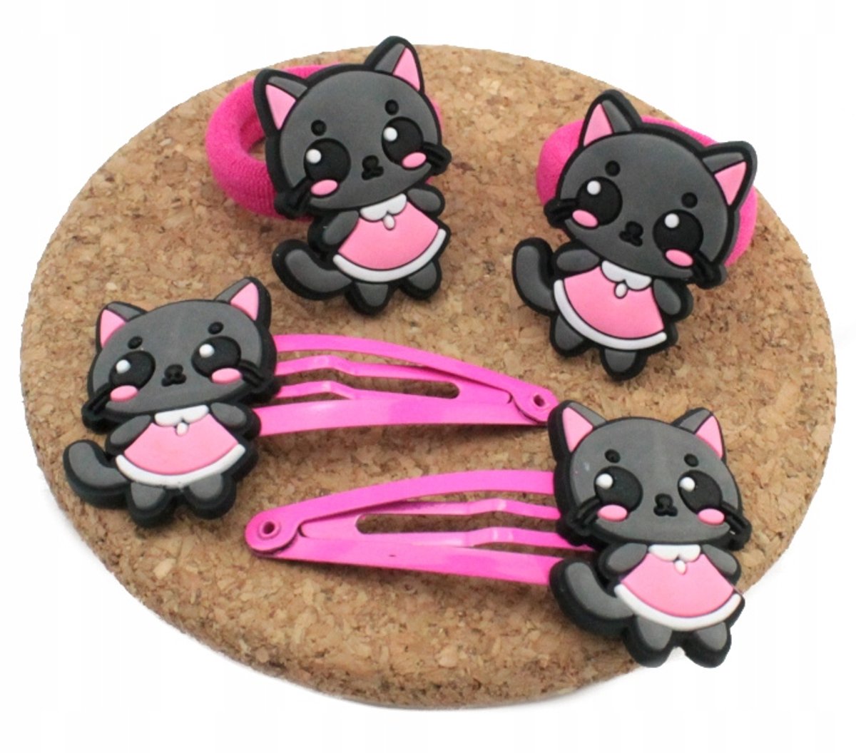 Leuke Katten Haaraccessoires Set voor Meisjes - 4 Stuks