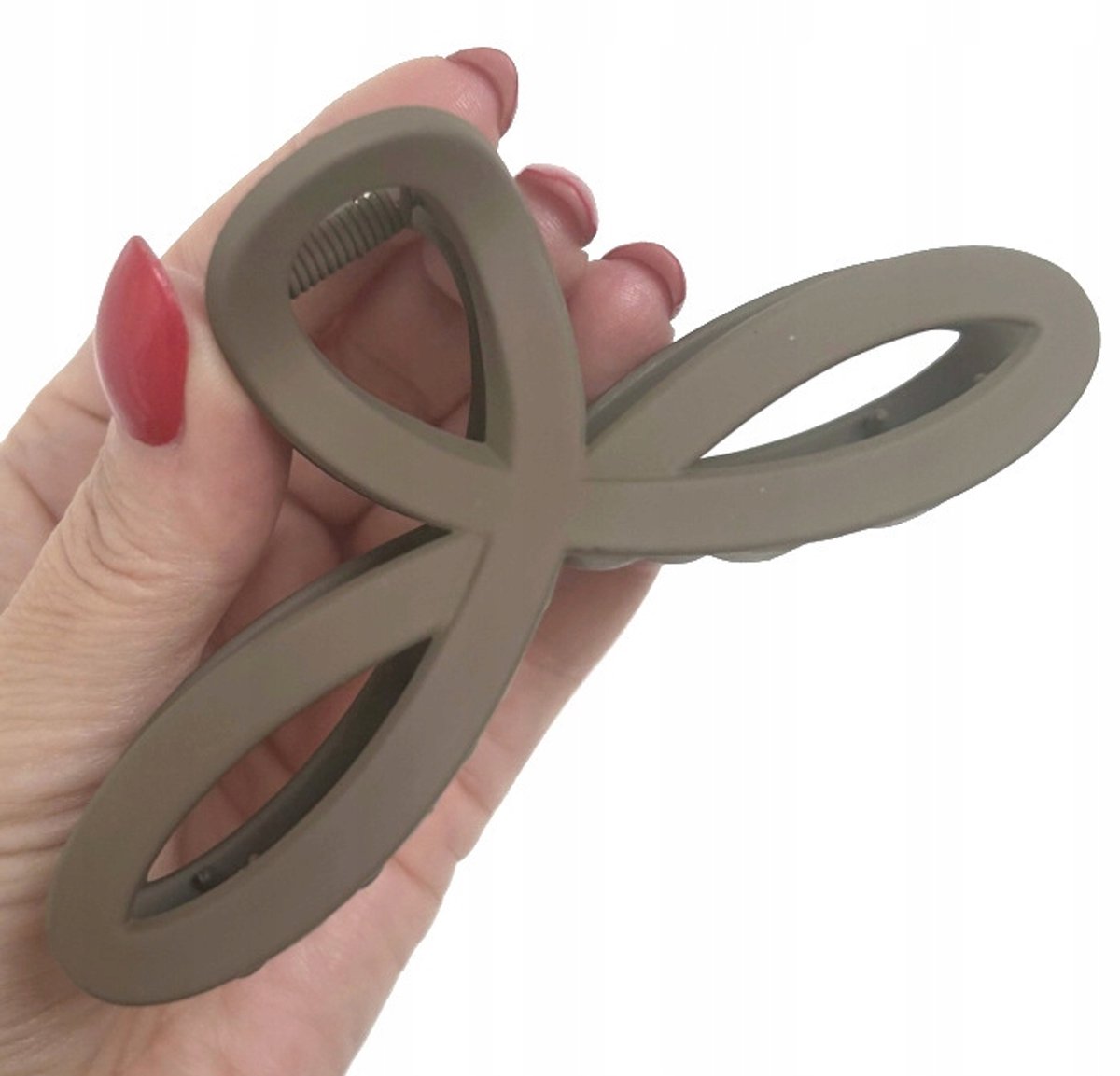 Grote Matte Haarclip 10,5 cm - Klem voor Haar, Koude Beige