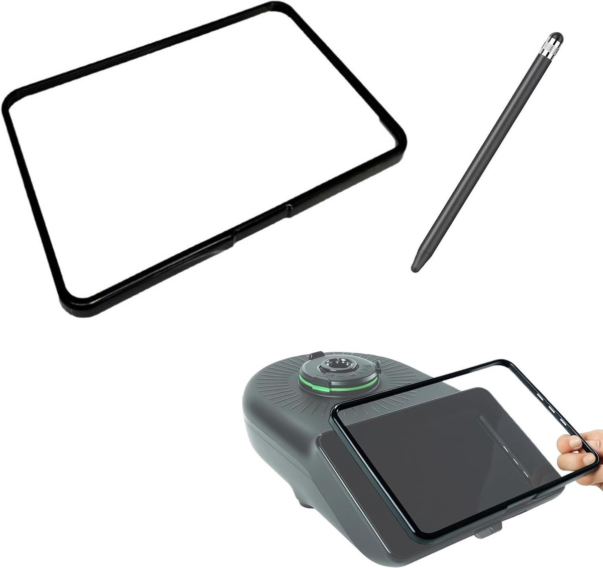 Displaybeschermingsframe met styluspen, krasbestendig en duurzaam, 25,3 x 17 cm, perfect voor tablets