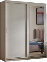 Kledingkast Henry met spiegel 120 cm inclusief 2 schuifdeuren Schuifdeurkast kasjmier