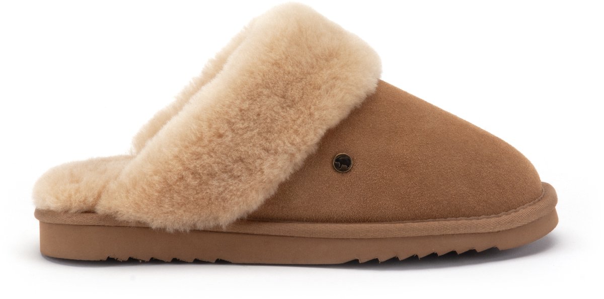 Warmbat Flurry Suede Dames Sloffen - Beige