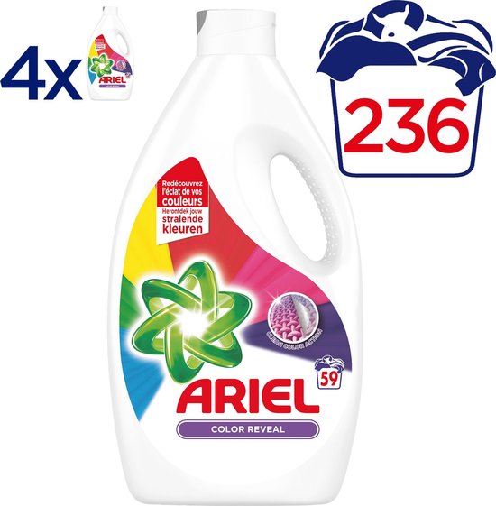 Geleend Kruik januari ARIEL VLOEIBAAR COLOR 4 x 3.245L/ 59 scoops | bol.com