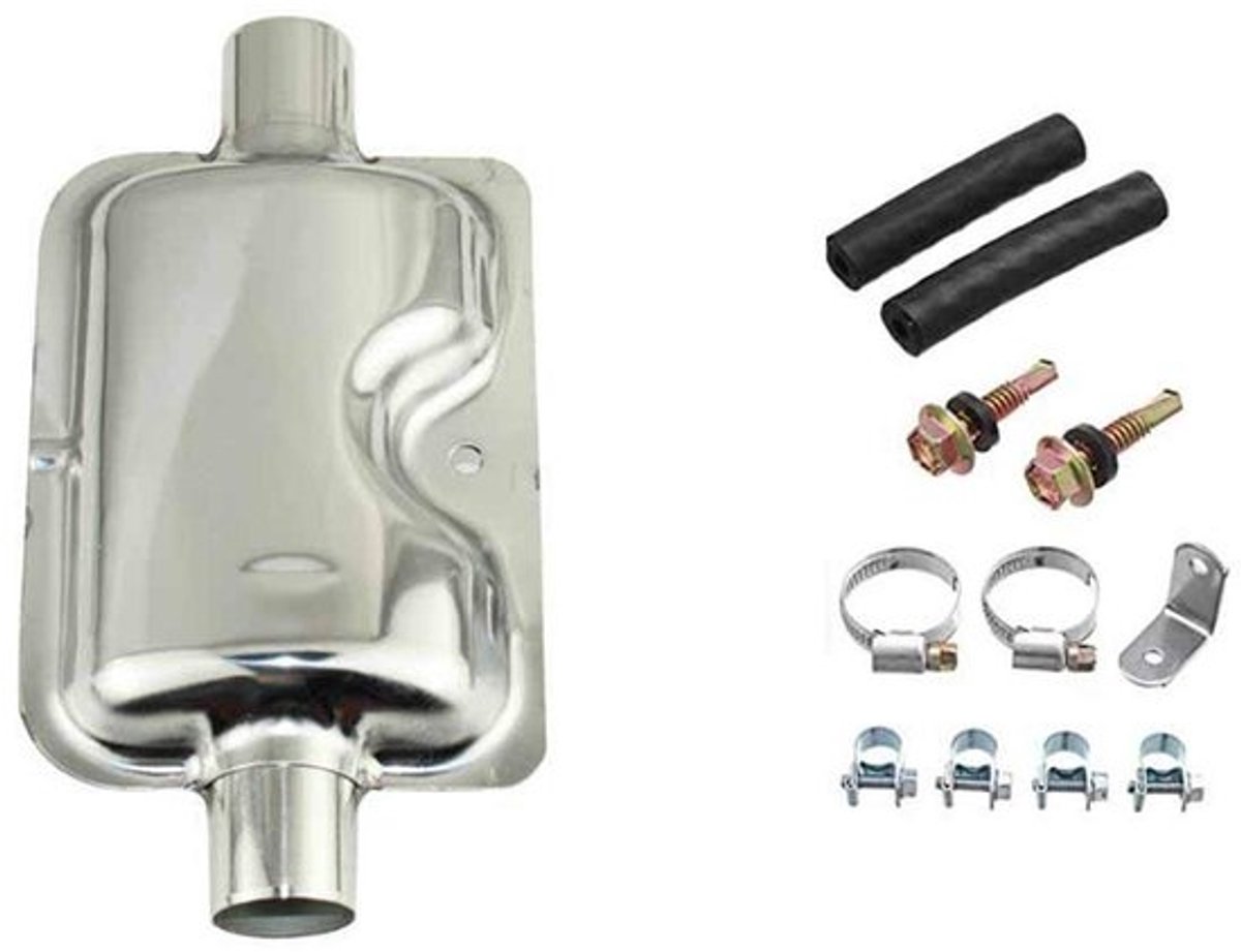 Dailygoods - Uitlaat Silencer Muffler - 24mm Roestvrij Staal - Voor Auto Heater - Eenvoudige Installatie