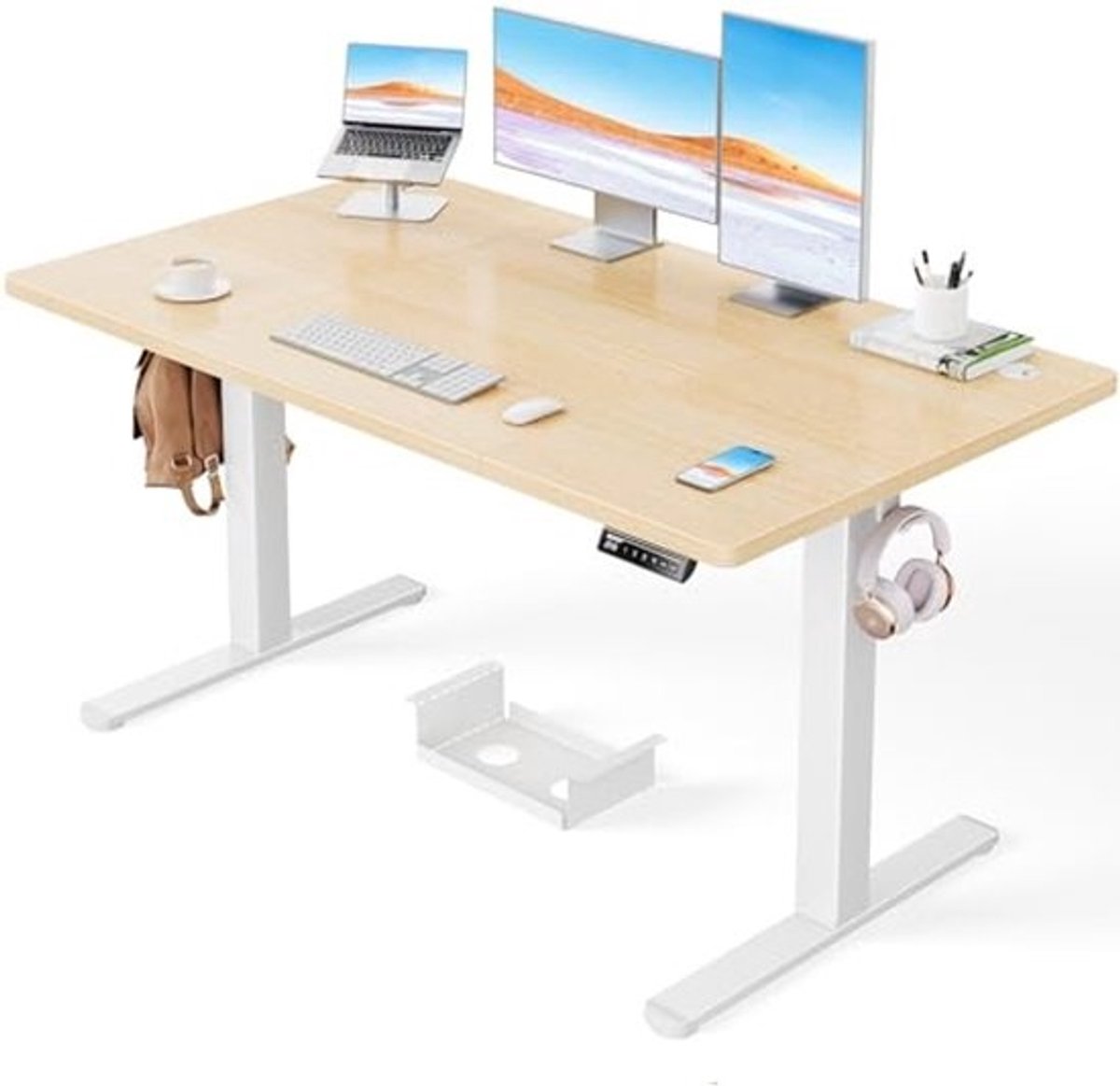In hoogte verstelbaar elektrisch sta bureau - Geheugen zittend/stal bureau voor thuiswerken