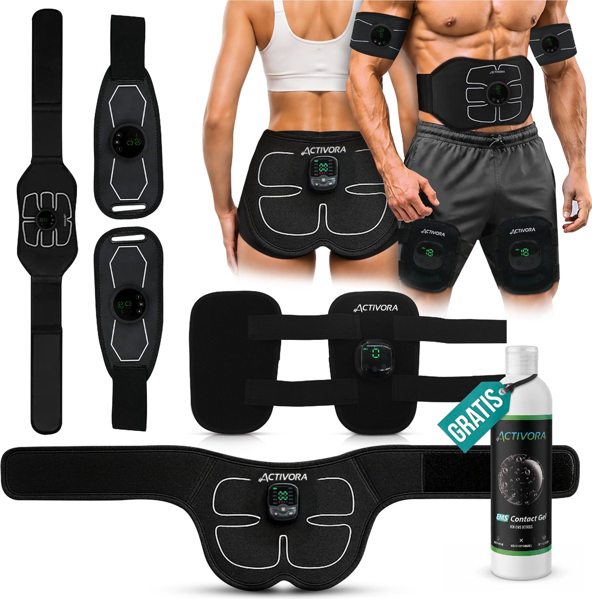Activora EMS Trainer Full Body - EMS Training - Buikspiertrainer - Buikspiertrainers elektrisch - EMS buikspiertrainer - Spierstimulator - Billentrainer - Been Trainer - Armentrainer - EMS apparaat