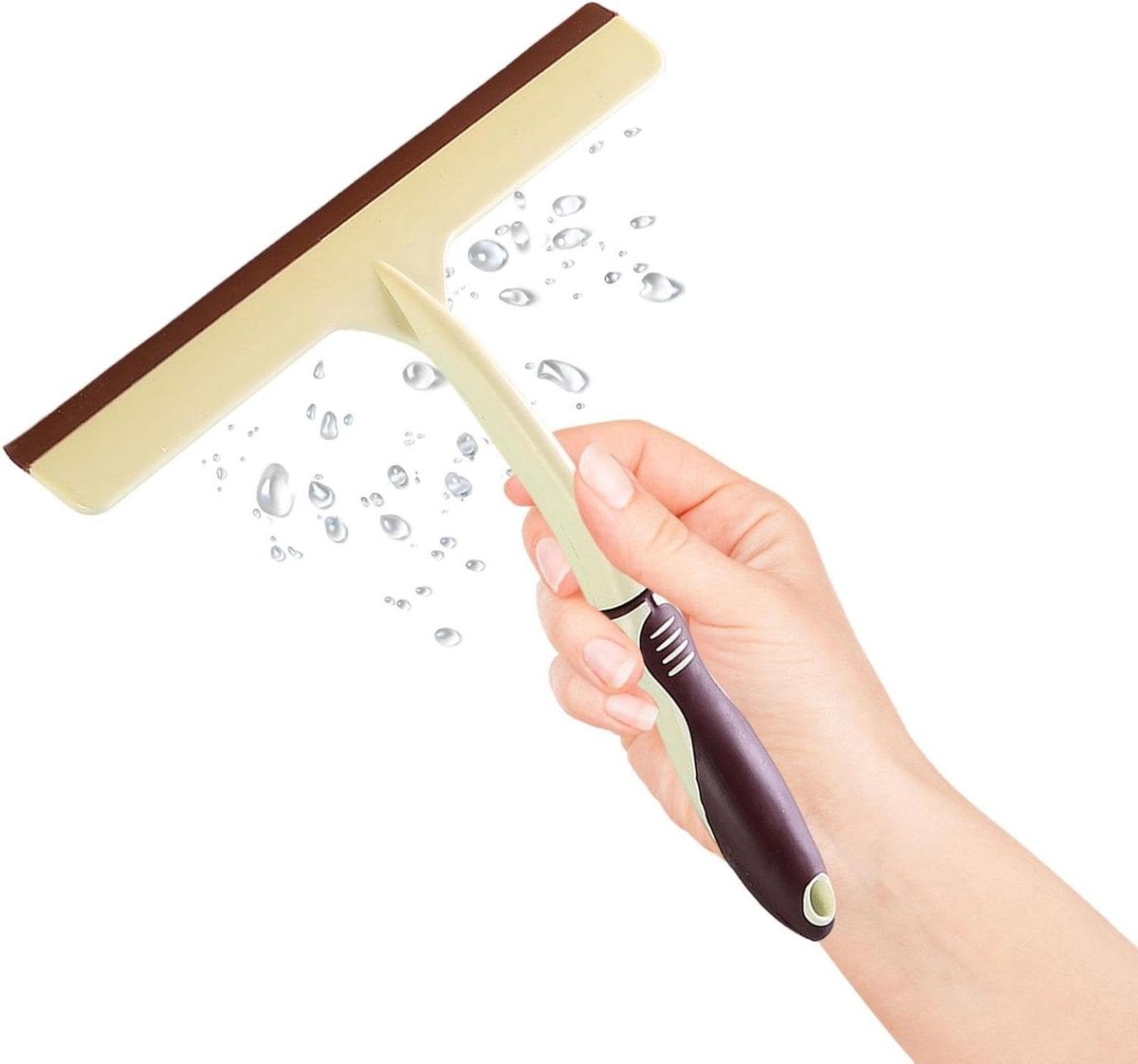 Douchewisser - Glastrekker - Snel Schoonmaken - Krasvrij - 26 cm - Beige