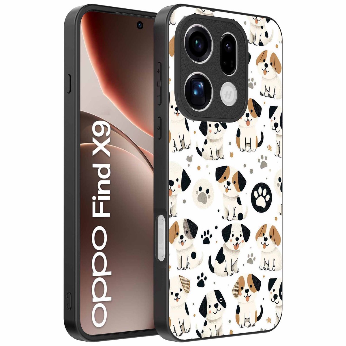 Geschikt voor Oppo Find X9 Telefoonhoesje met honden opdruk - TPU backcover case dog design - Smartphonica geschikt voor Oppo Find X9