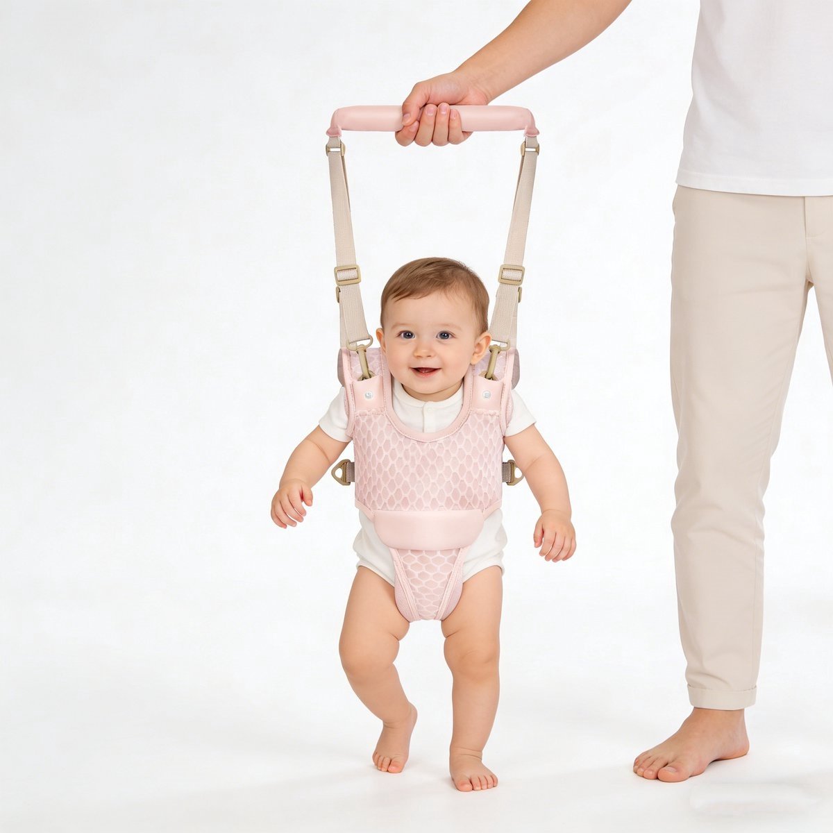 Casalora Baby Walker – Baby Walker Assistant Verstelbaar Harnas – Roze