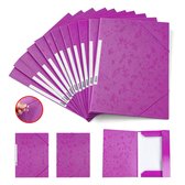 Mappen – 12 pack – 31,5 x 23,5 cm – Mappen met elastieksluiting – Documentmappen – Kartonnen mappen – Multifunctioneel – Geschikt voor het ordenen en veilig bewaren van A4-documenten en officiële papieren.