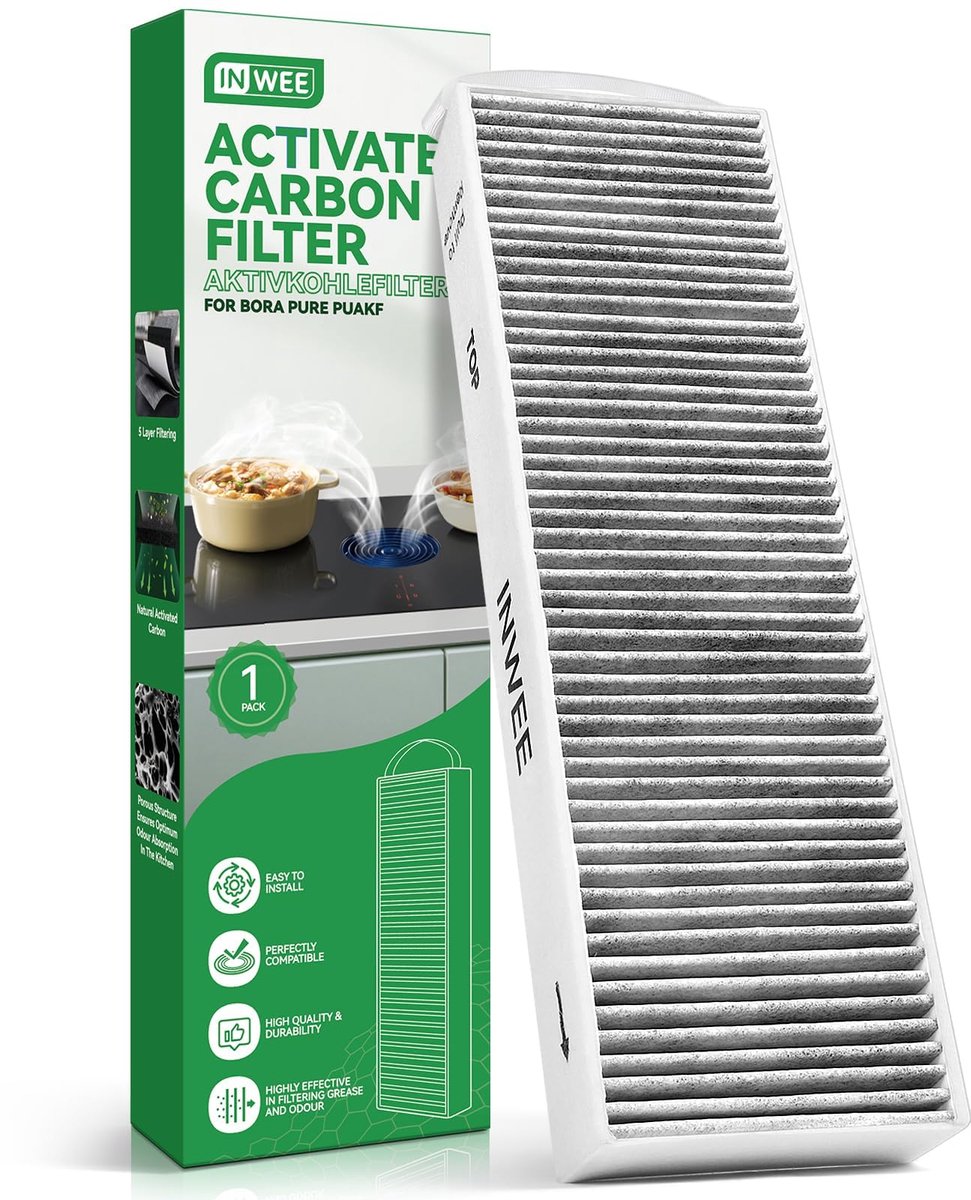 Inwee Actieve koolstoffilter geschikt voor Bora Pure Filter PUAKF, Hoogwaardige koolstoffilter voor je - ShopVlot