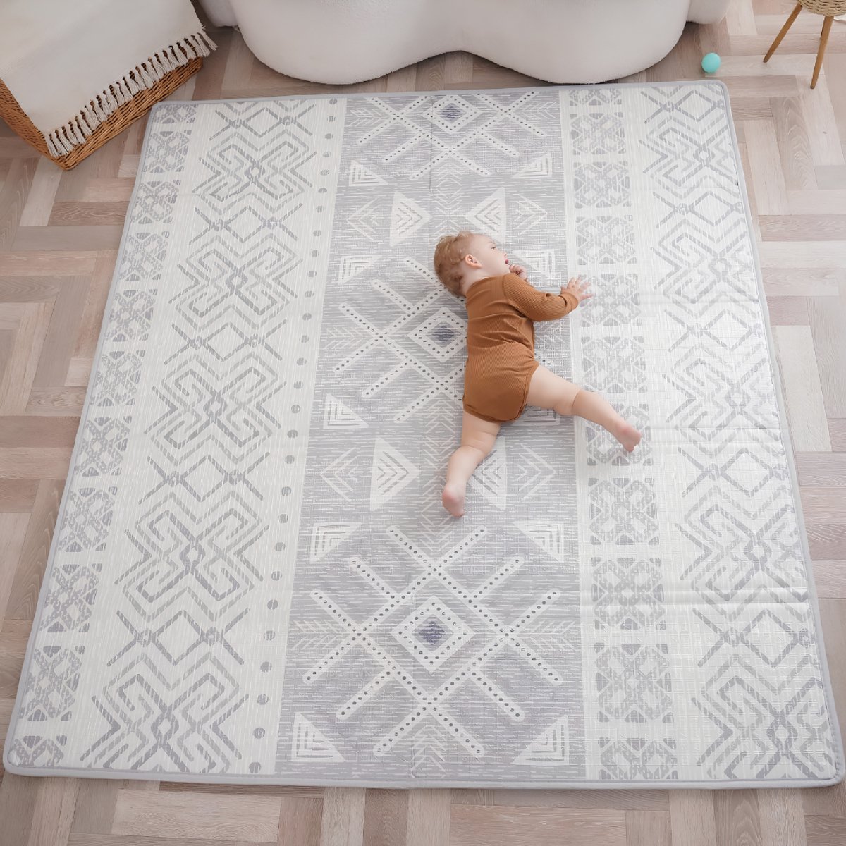 Ploutos® Speelmat - Schuimrubberen Vloermat - Kruipmat voor Baby’s - Grijs - 180cm x 150cm x 1cm