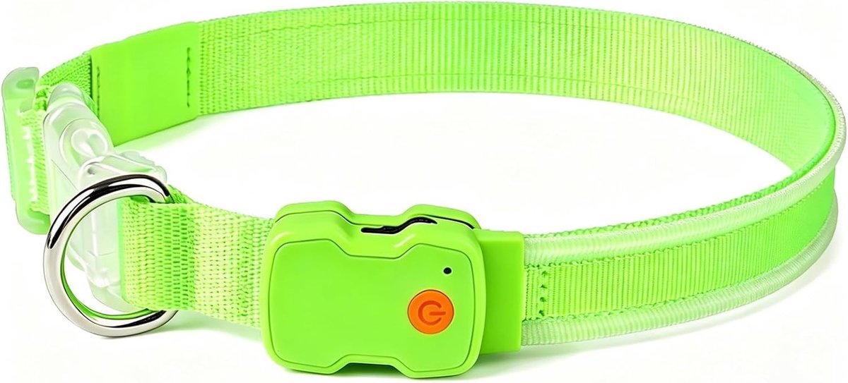 Verlicht hondenhalsband voor kleine en grote honden, oplaadbare LED-halsband met heldere dubbele LED-lampen, waterdicht IPX7, ideaal voor nachtelijke wandelingen en veiligheid