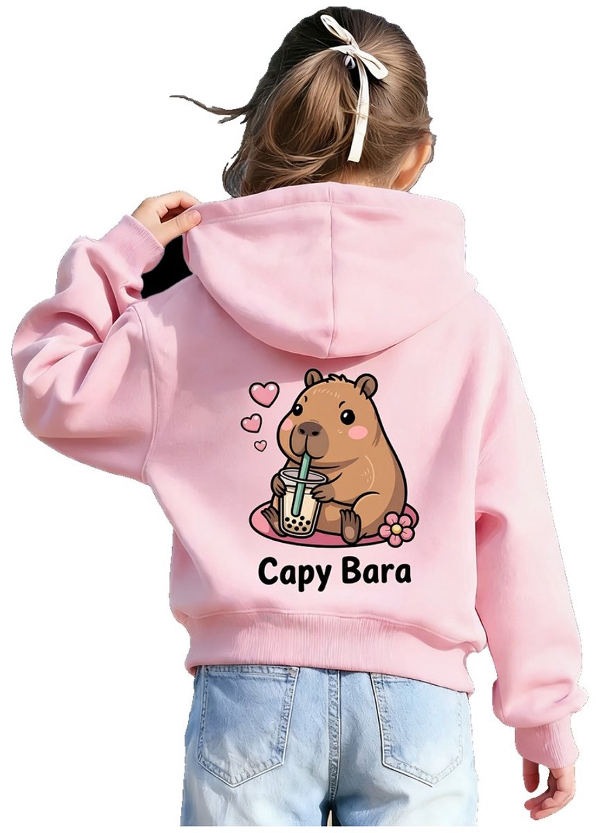 Currero Hoodie Meisjes Warme Hoodie Met Capuchon Comfortabele Sweater Meisje Casual Trui Pullover Meisjestrui 9-10 Jaar Roze