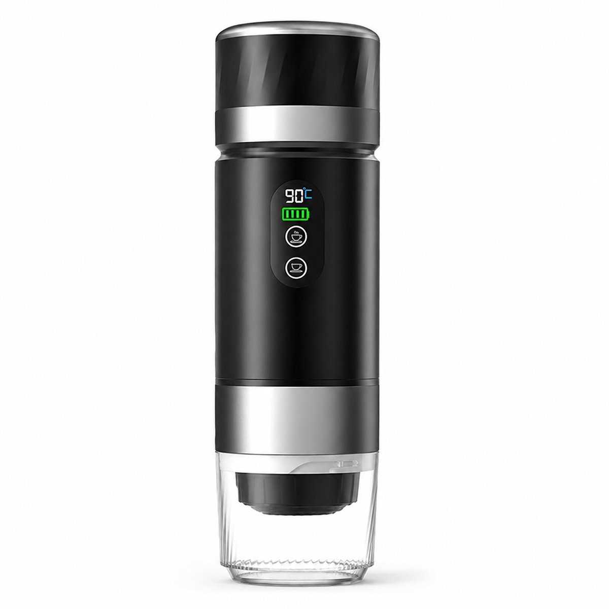 Draagbare koffiemachine-2025-3-in-1 elektrische espressomachine-oplaadbare 12V espressomachine-voor op kantoor-reizen-thuis-compatibel met espresso-capsules en gemalen koffie