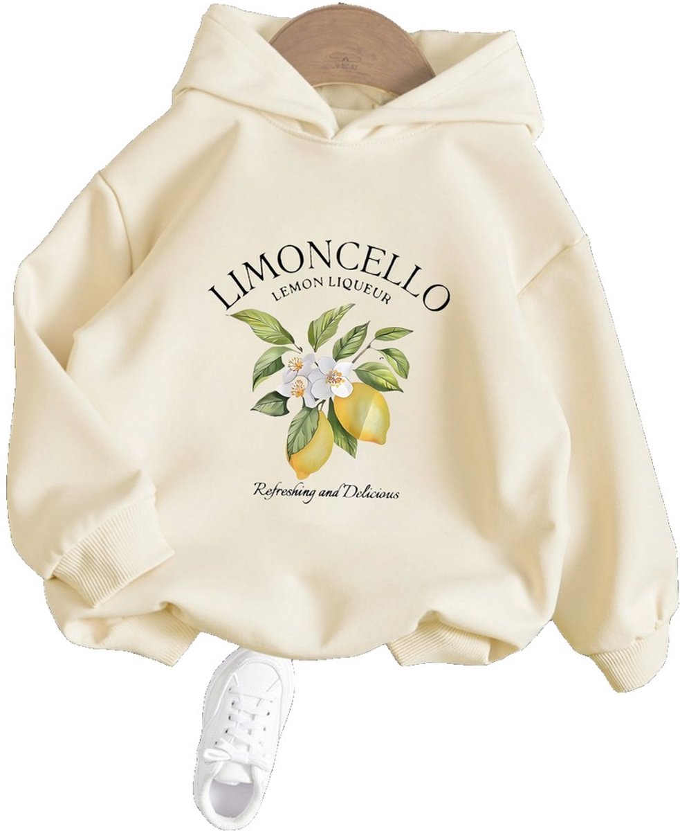 Currero Hoodie Meisjes Warme Hoodie Met Capuchon Comfortabele Sweater Meisje Casual Trui Pullover Meisjestrui 9-10 Jaar Beige