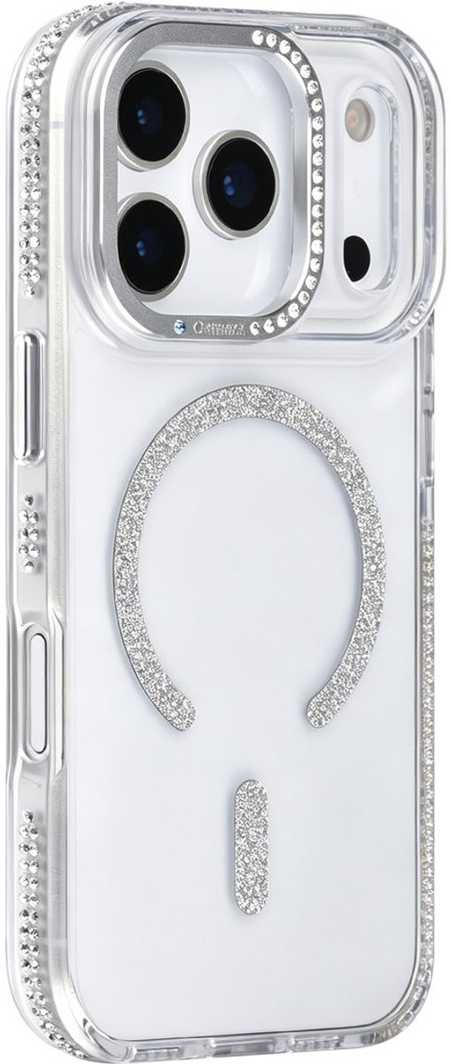 TUNIQ Backcover hoesje voor Apple iPhone 17 Pro - Diamond MagSafe TPU+PC - Grijs