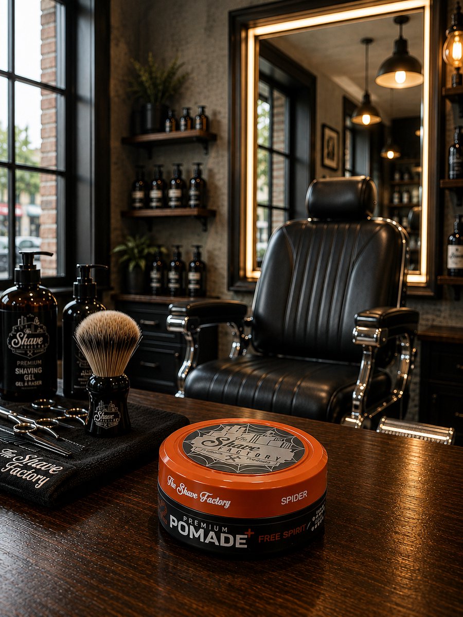 The Shave Factory - Premium Pomade Spider 22 - Free Spirit - Hold 5 & Shine 5 - 150 ml