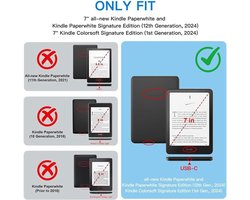 Set van 3 Premium Matte Anti-Glare Screen Protectors voor Kindle Paperwhite 2024 met 50 Leestickers en Accessoires voor E-readers