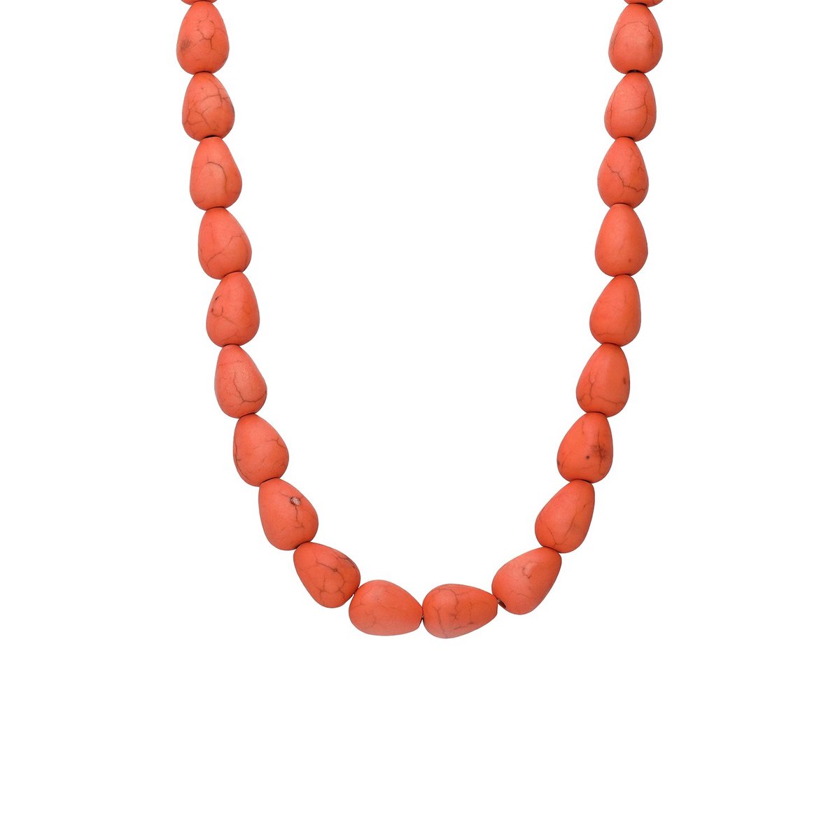 Lucardi Dames Stainless steel kralenketting voor dames - Ketting - Staal - Goudkleurig - 47 cm