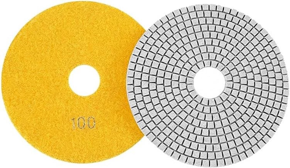 Polijstpad voor beton en steen, 150mm, 100 grit, ideaal voor gladmaken en afwerken