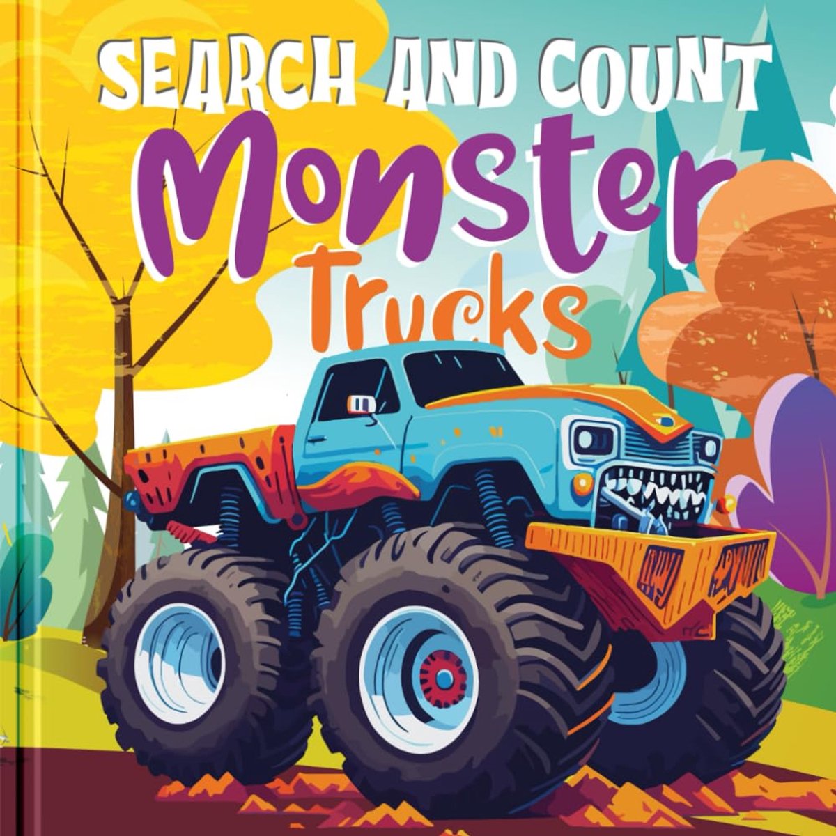 Search and Count Monster Trucks! I Spy Book for Kids Ages 2-5: Preschool Activity Book Filled with Counting - ShopVlot