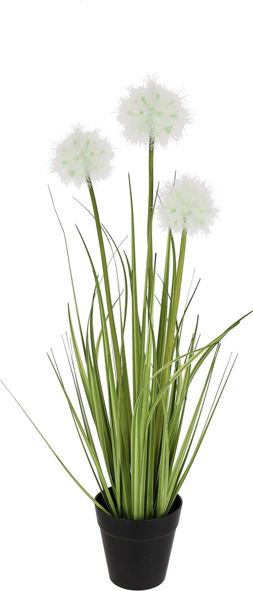 Elzusha - Kunstgras Dandelion in Pot - Decoratieve Kunstplant voor Binnen en Buiten