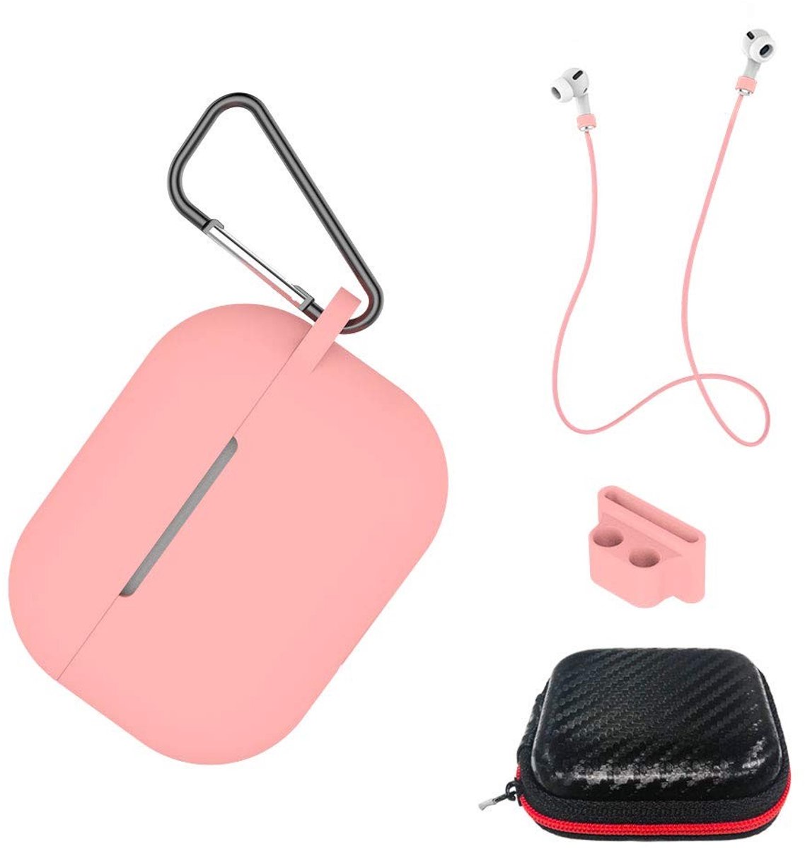 Elzusha - Silicone Hoes voor AirPods Pro, Krasbestendig