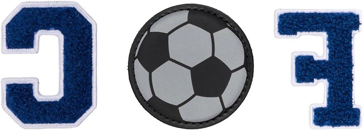 Klittenpatches Set - Verwisselbare Badges - Schooltas Personaliseren - Creatief Verzamelplezier - 3 Stuks - FC Voetbal