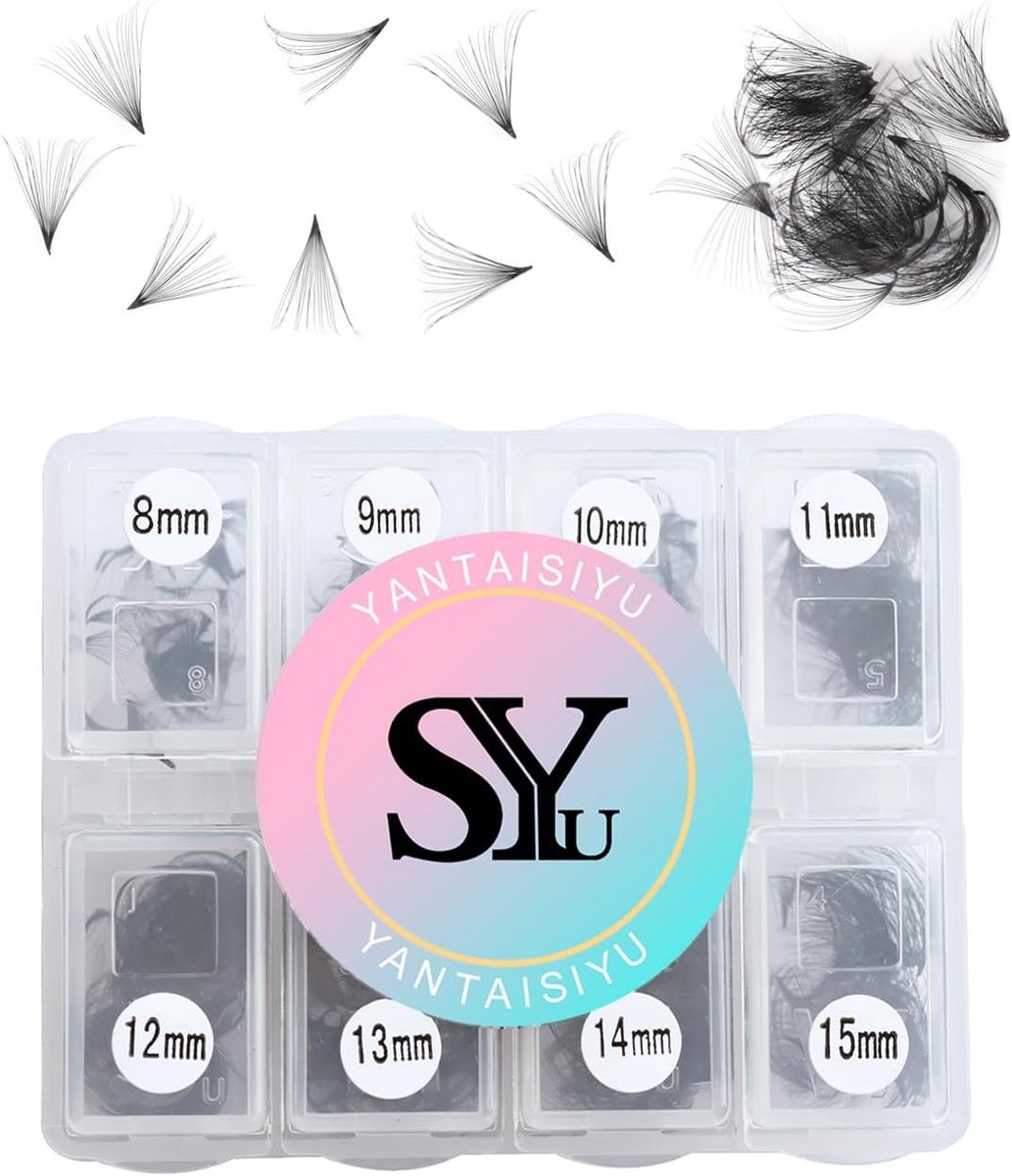 Wimperextensions 600pcs 20D Easy Fan Volume - Premade Eyelash Fans - D Curl 8-15mm - Perfect voor volume wimpers - ShopVlot