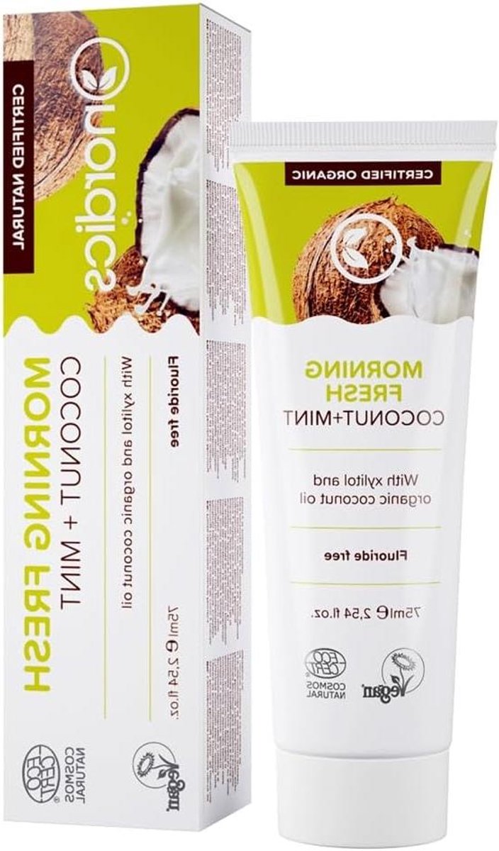 Tandpasta Kokos Mint - Verse Munt Tandpasta - Dagelijks Mondverzorging - Zonder Fluoride - 110 g - Niet van toepassing