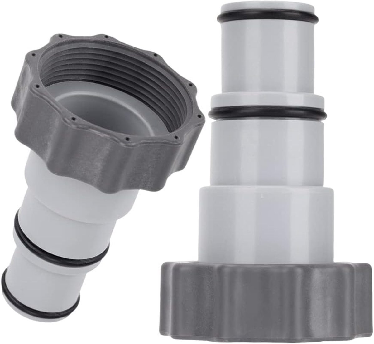 Poolslangadapter 32-38 mm - 2 stuks - PVC kunststof - Geschikt voor Intex zwembad - ShopVlot