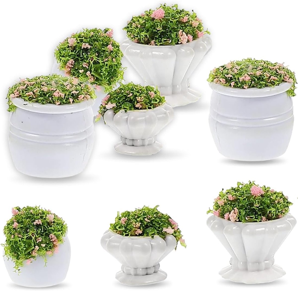 Miniatuur poppenhuis planten set 8 stuks - Bonsai planten - Realistisch design - Perfect voor decoratie - ShopVlot