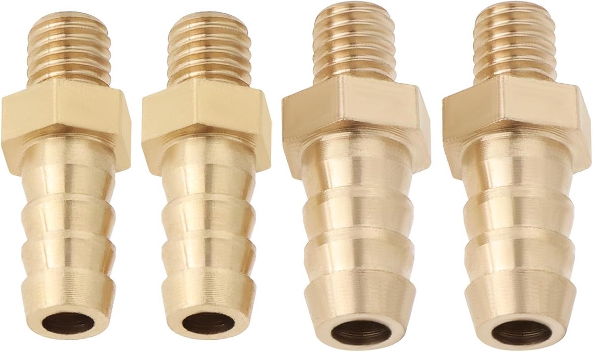 Hose barb connector M5x0.8-5mm en M5x0.8-6mm - messing - stevige verbinding - ideaal voor vijver en zwembad - ShopVlot