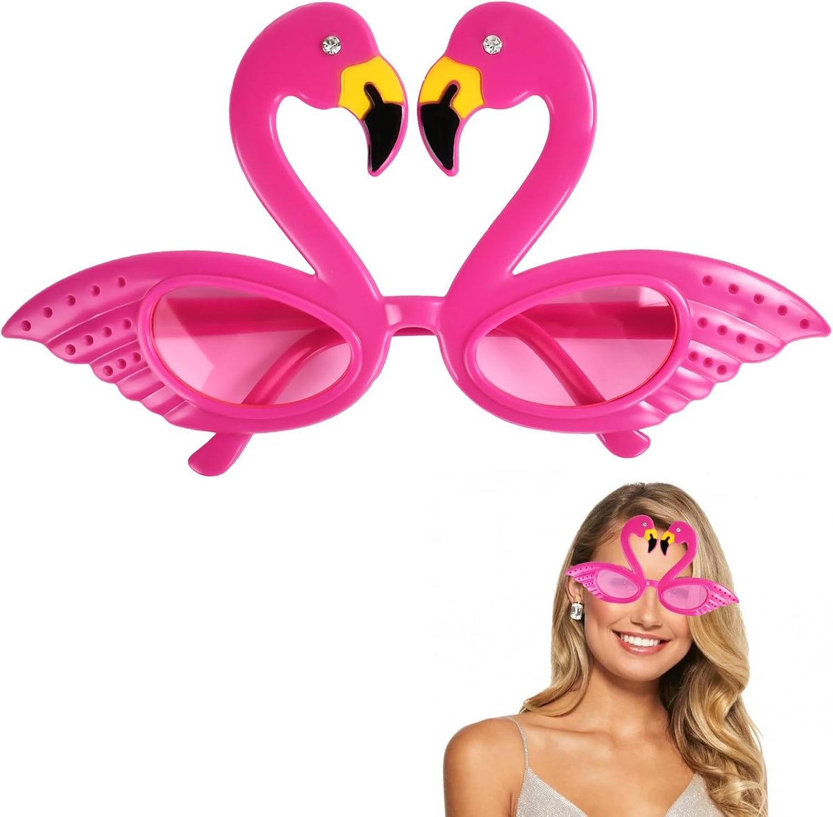 Zonnebril pink flamingo - zomer sunglasses - grappige accessoires - perfect voor feestjes - ShopVlot